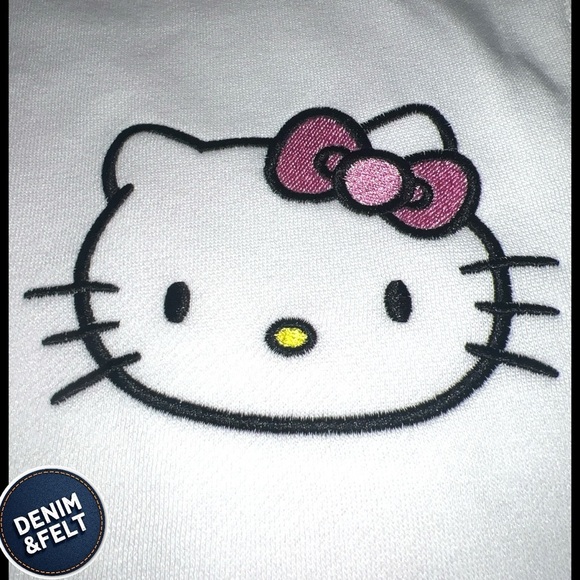 Hello Kitty Womens 50th Anniversary Embroidered Graphic Sweatshirt/Pullover| NEW - Picture 6 of 14